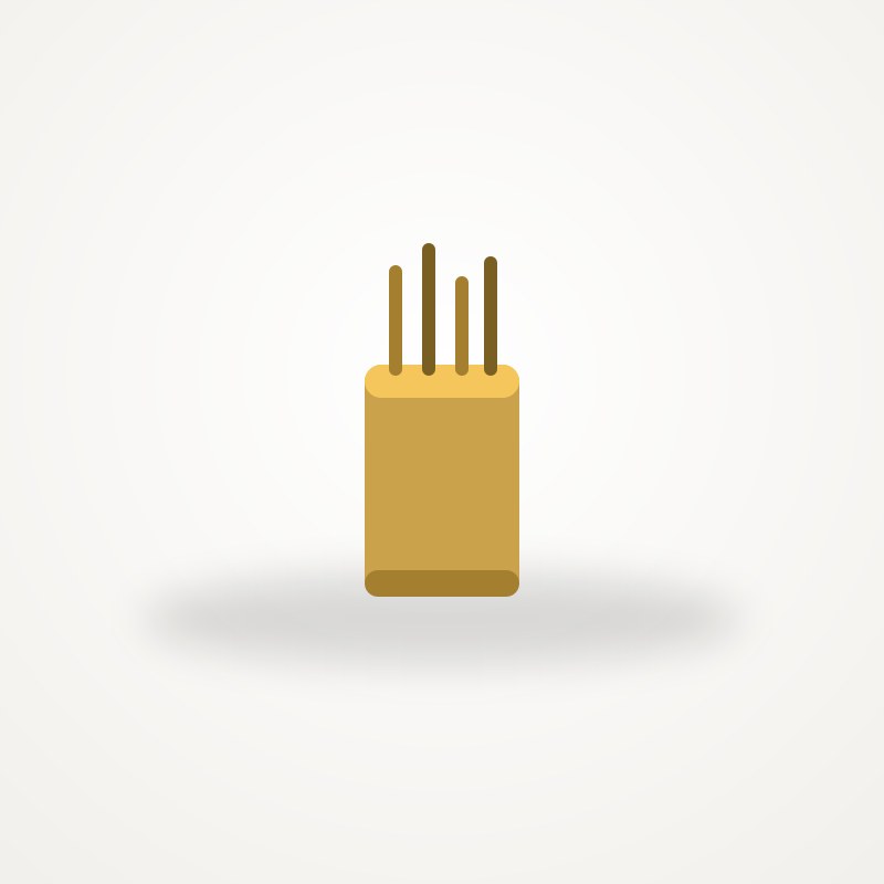 Brass Pen Cup — product photo on white background